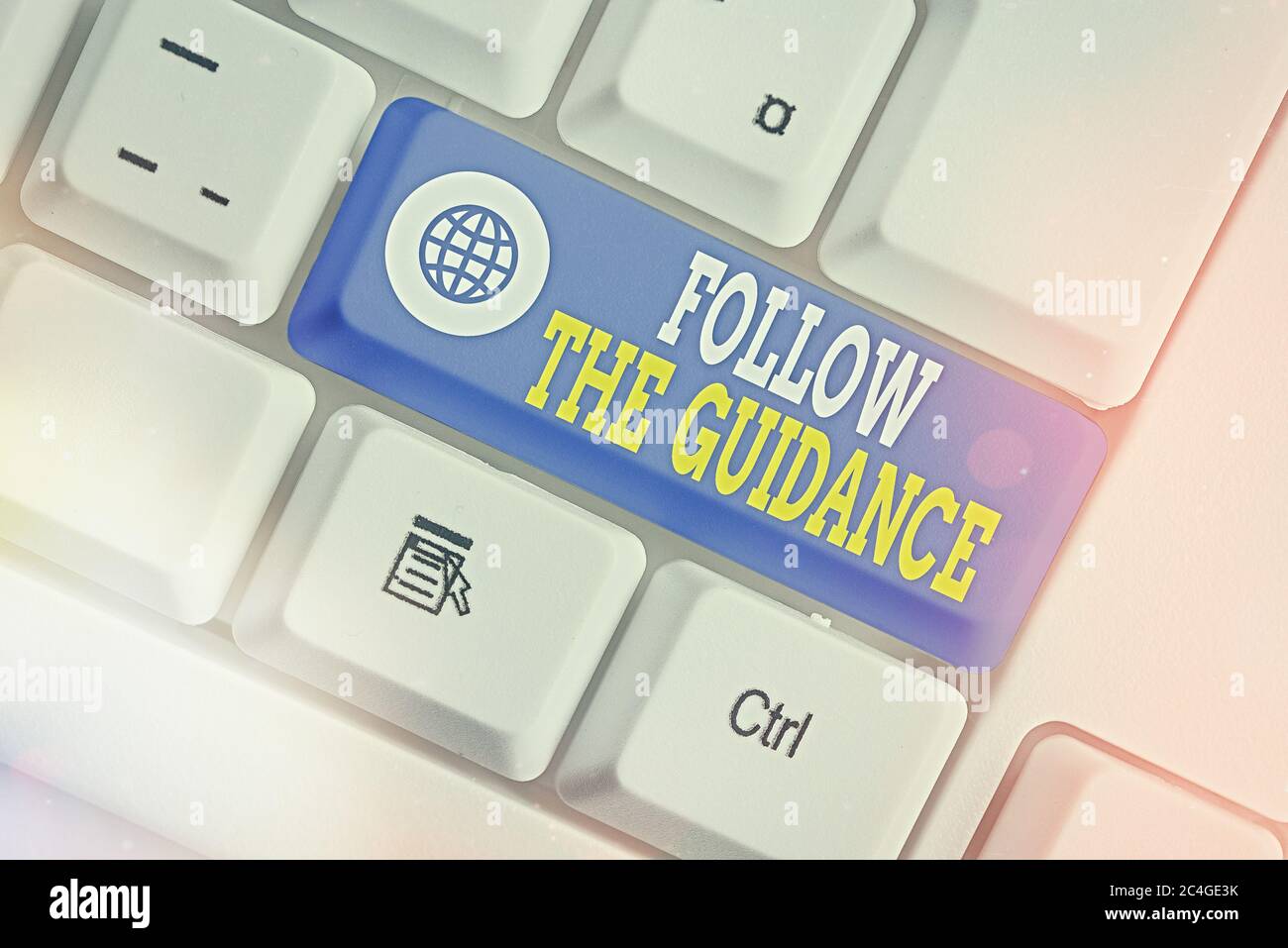 Text sign showing Follow The Guidance. Business photo showcasing ...