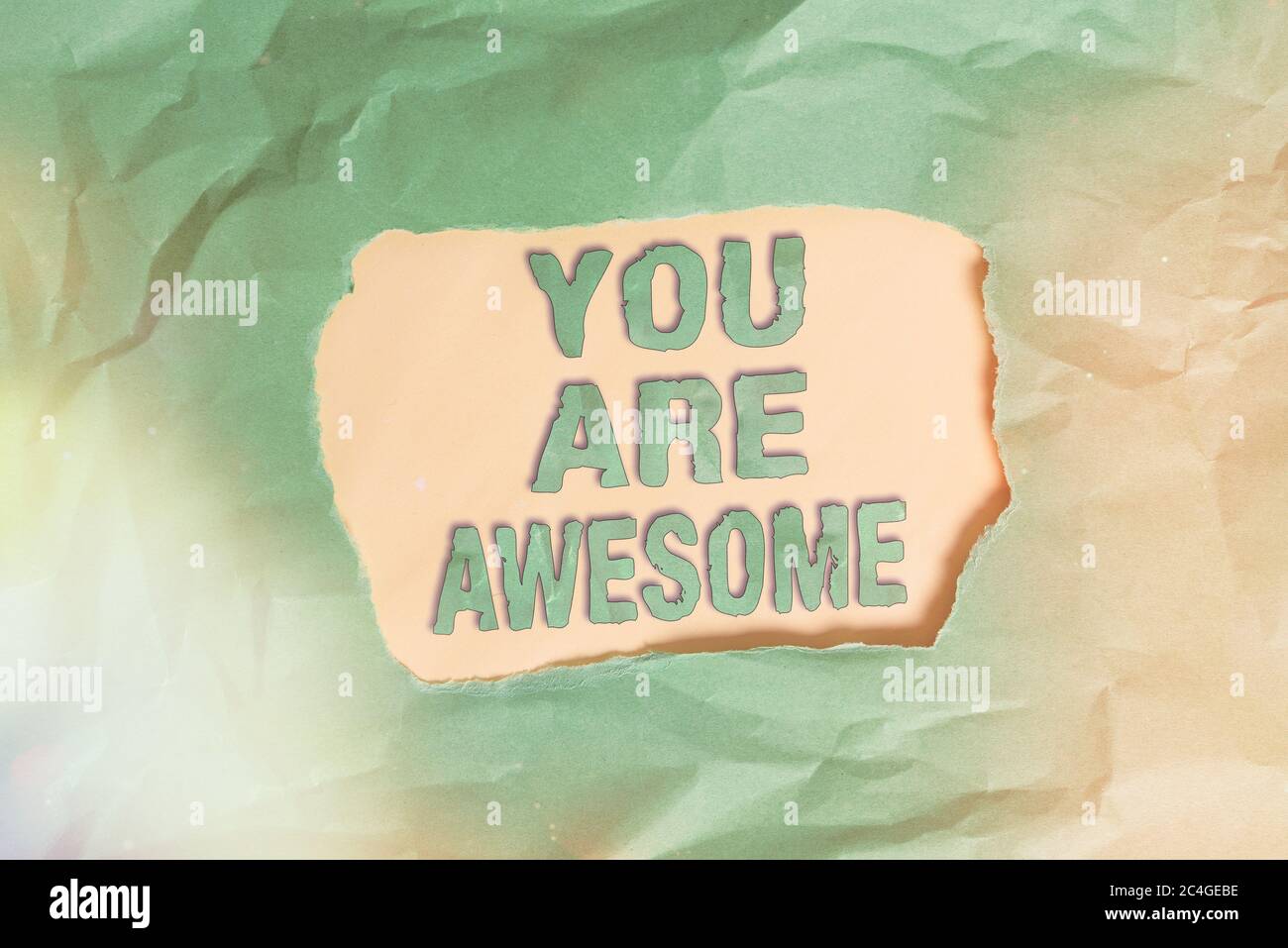 Writing note showing You Are Awesome. Business concept for Motivation ...