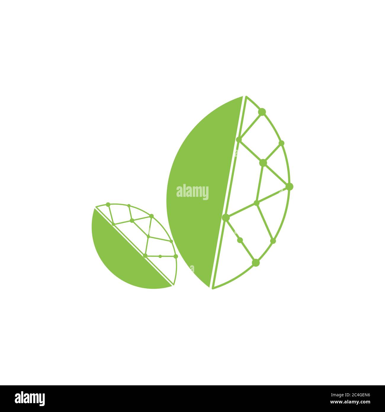 leaf tech vector design template illustration Stock Vector