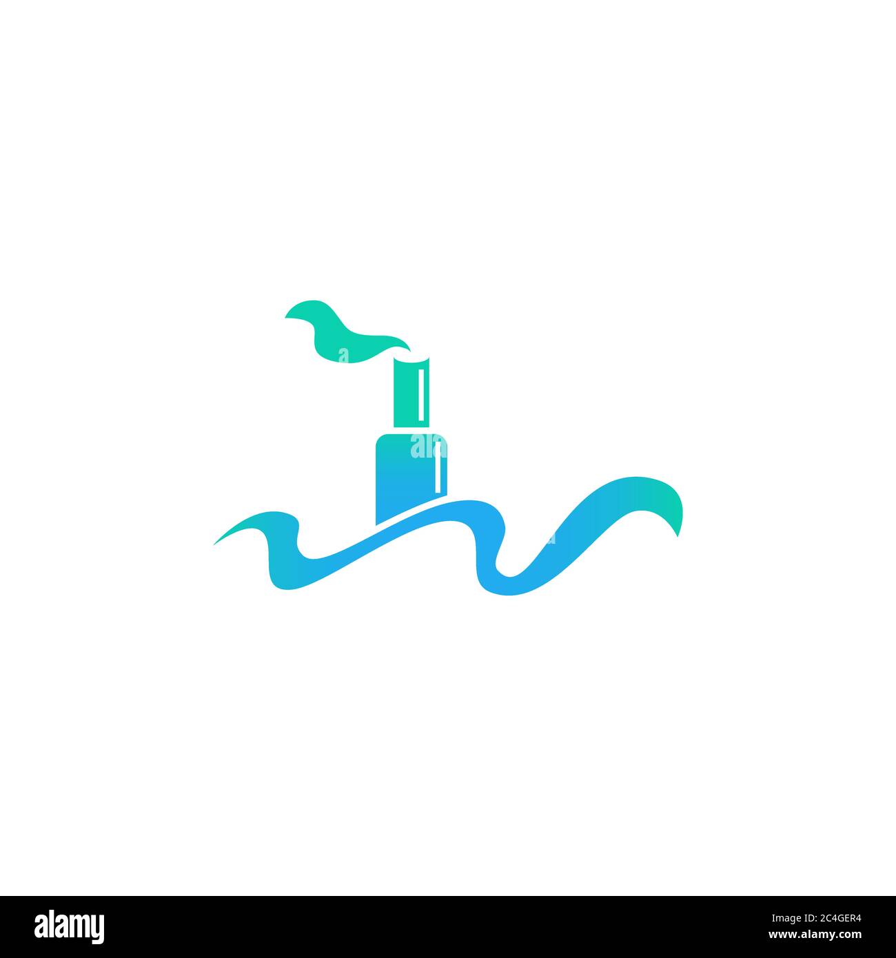 ship chimney vector design template illustration Stock Vector