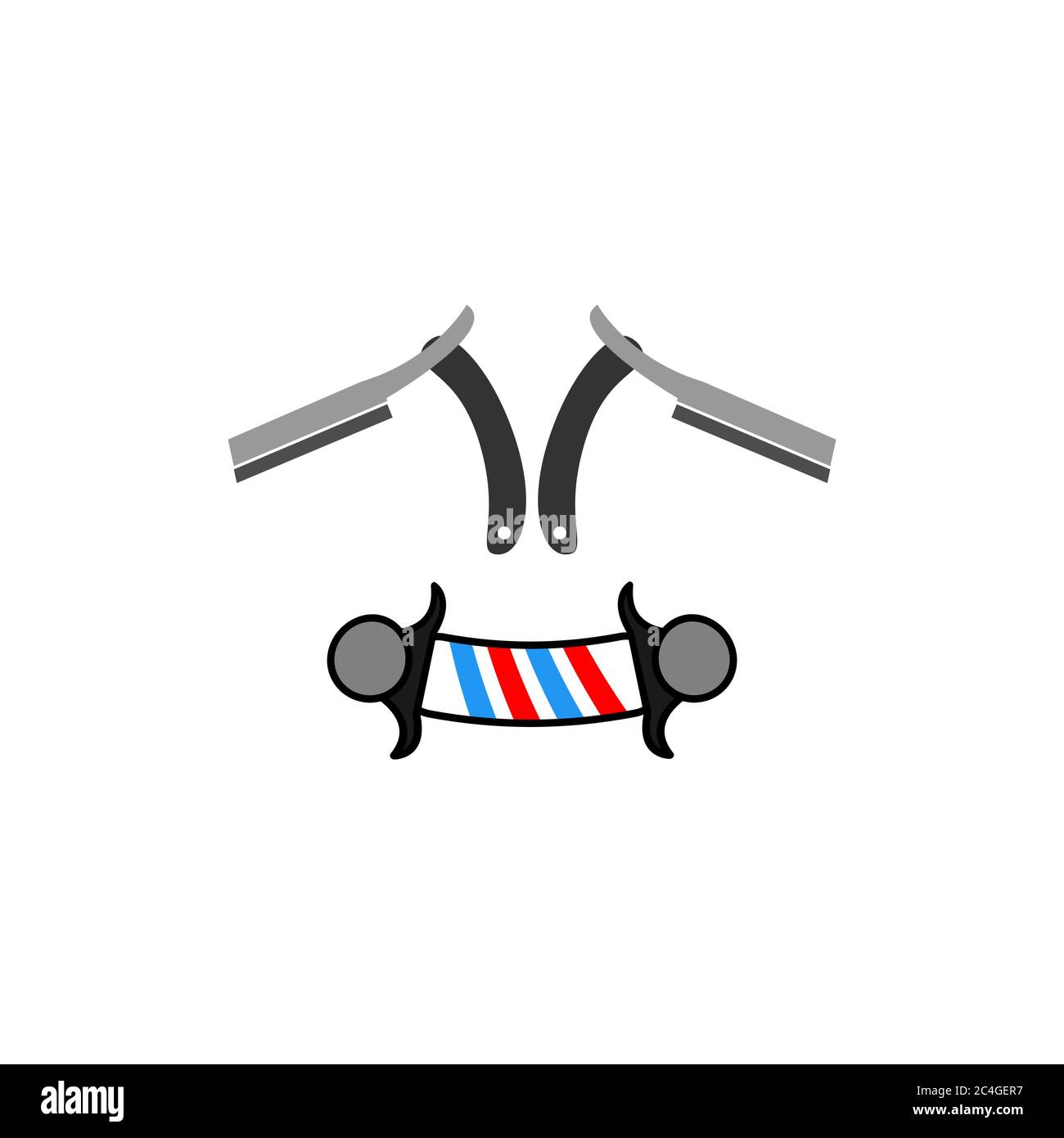 barbershop vector design template illustration Stock Vector