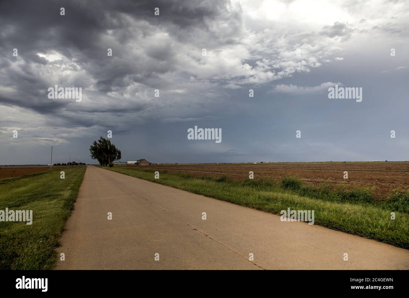 On Route 66 in rural Oklahoma Stock Photo