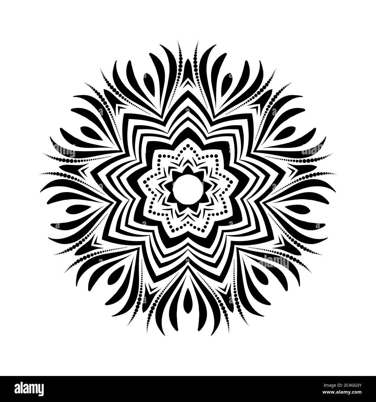 Round black mandala on white isolated background. Decorative ornament in  ethnic oriental style. Perfect for any design, birthday, holiday,  kaleidoscop Stock Vector Image & Art - Alamy