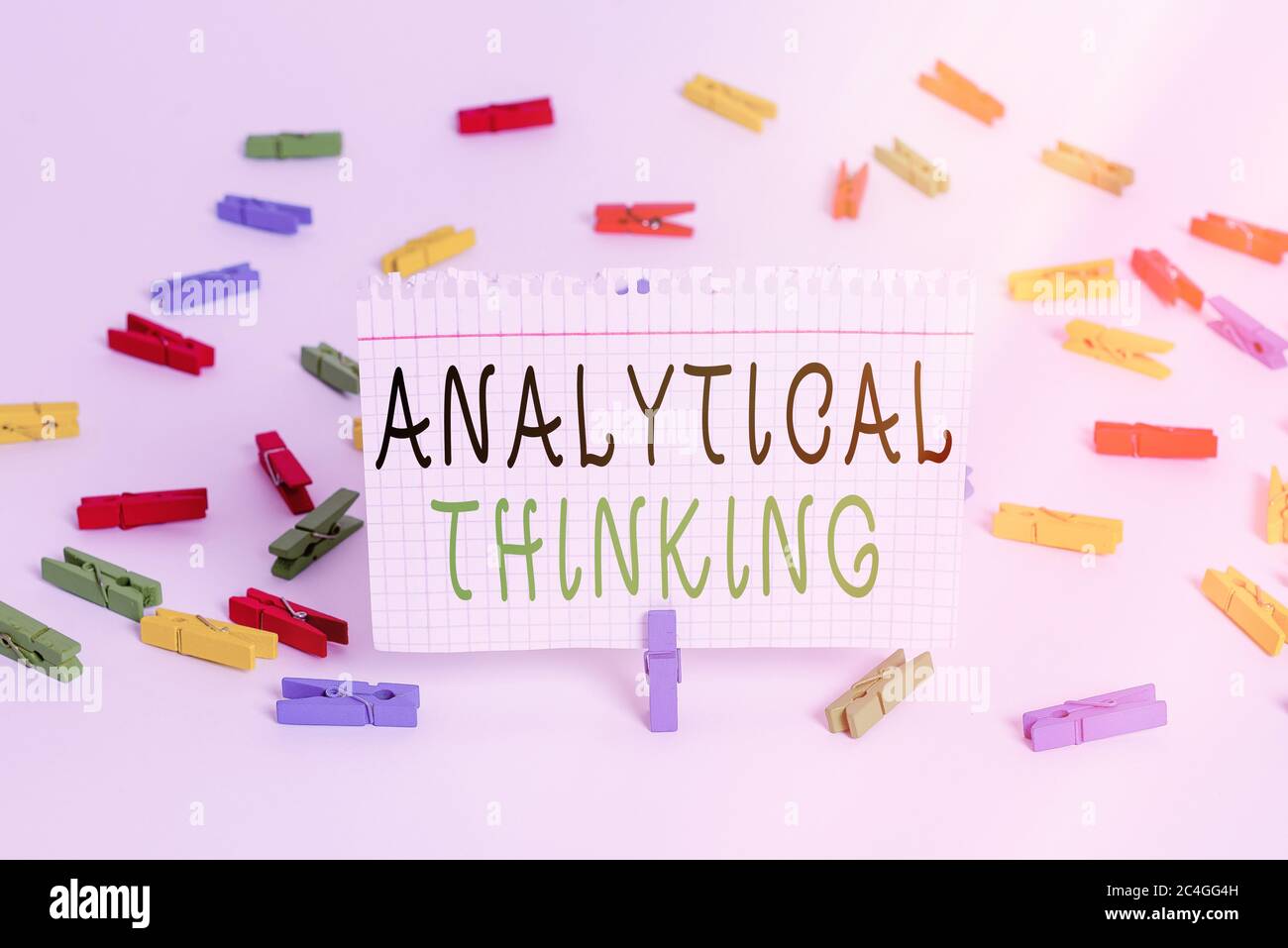 Writing note showing Analytical Thinking. Business concept for ...