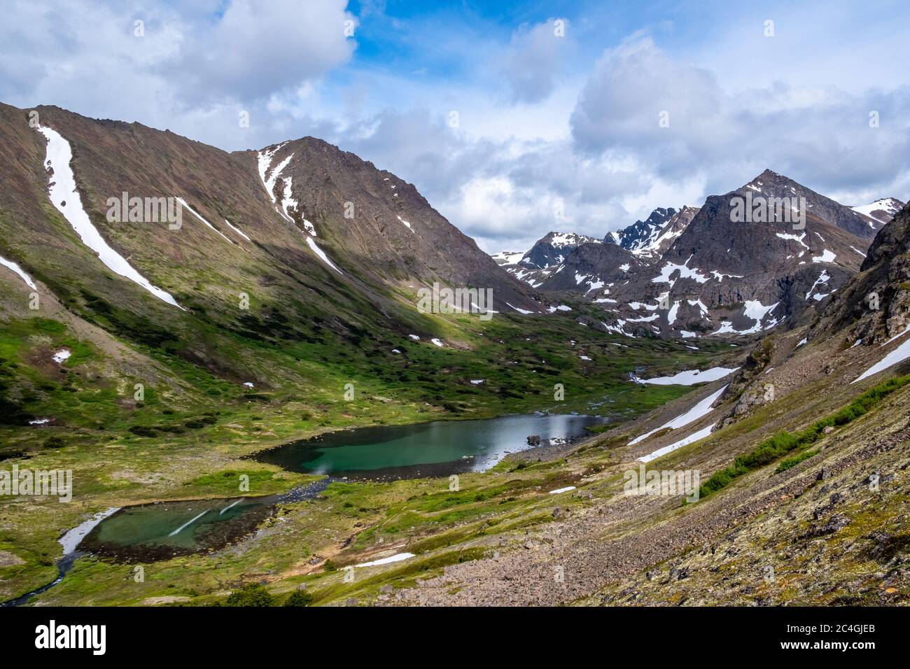 On the slopes of O&rsquo;Malley Peak looking Norh East towards the pass 