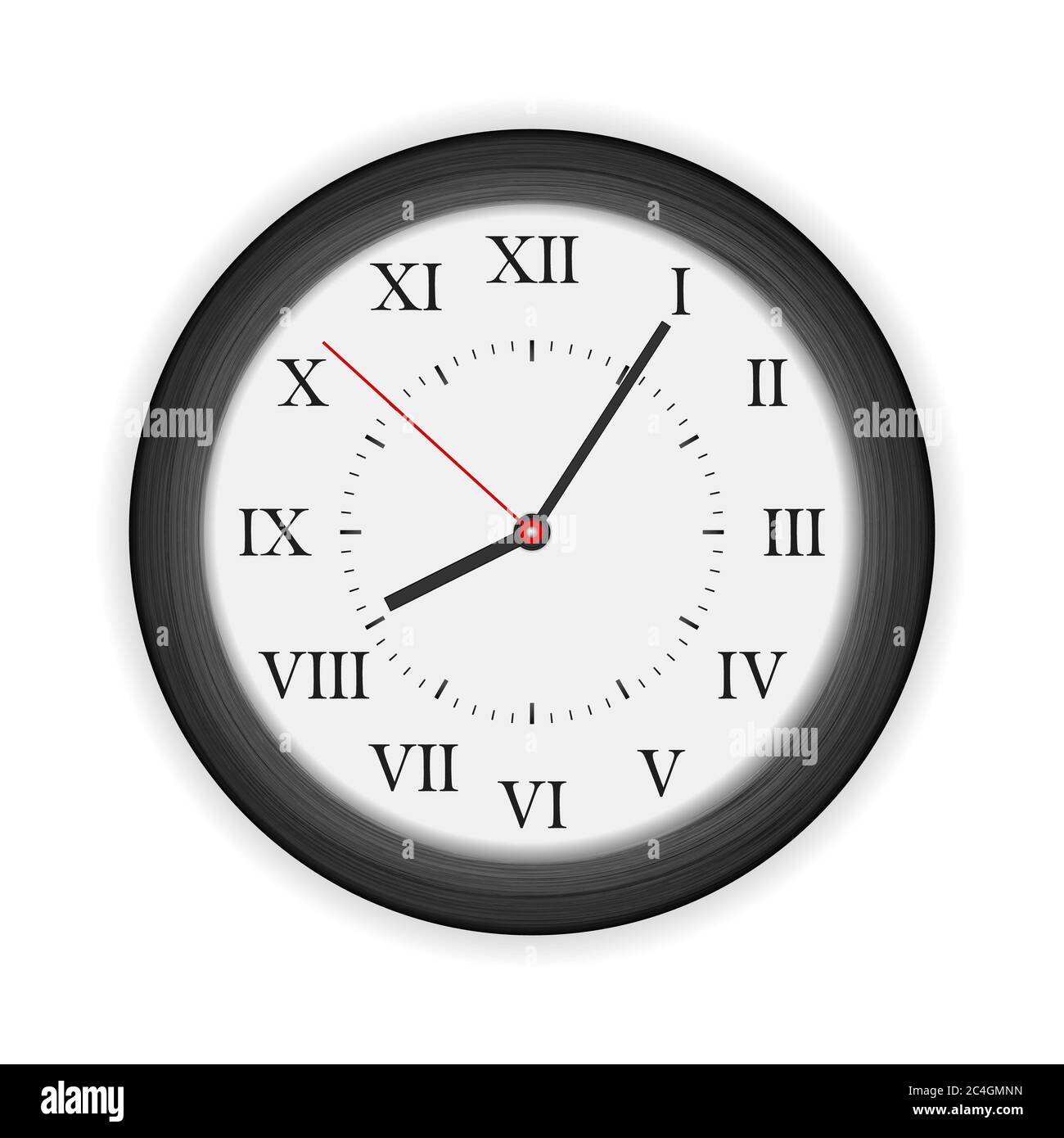 Wall clock on a white background. Vector illustration Stock Photo - Alamy
