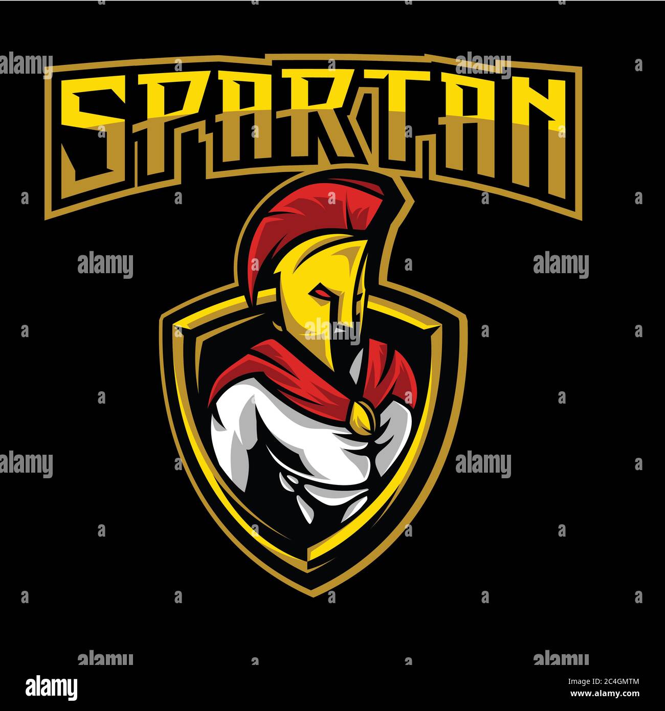 Spartan Head, Spartan Warrior, Gladiator, Spartan Gym Logo Vector Stock Photo