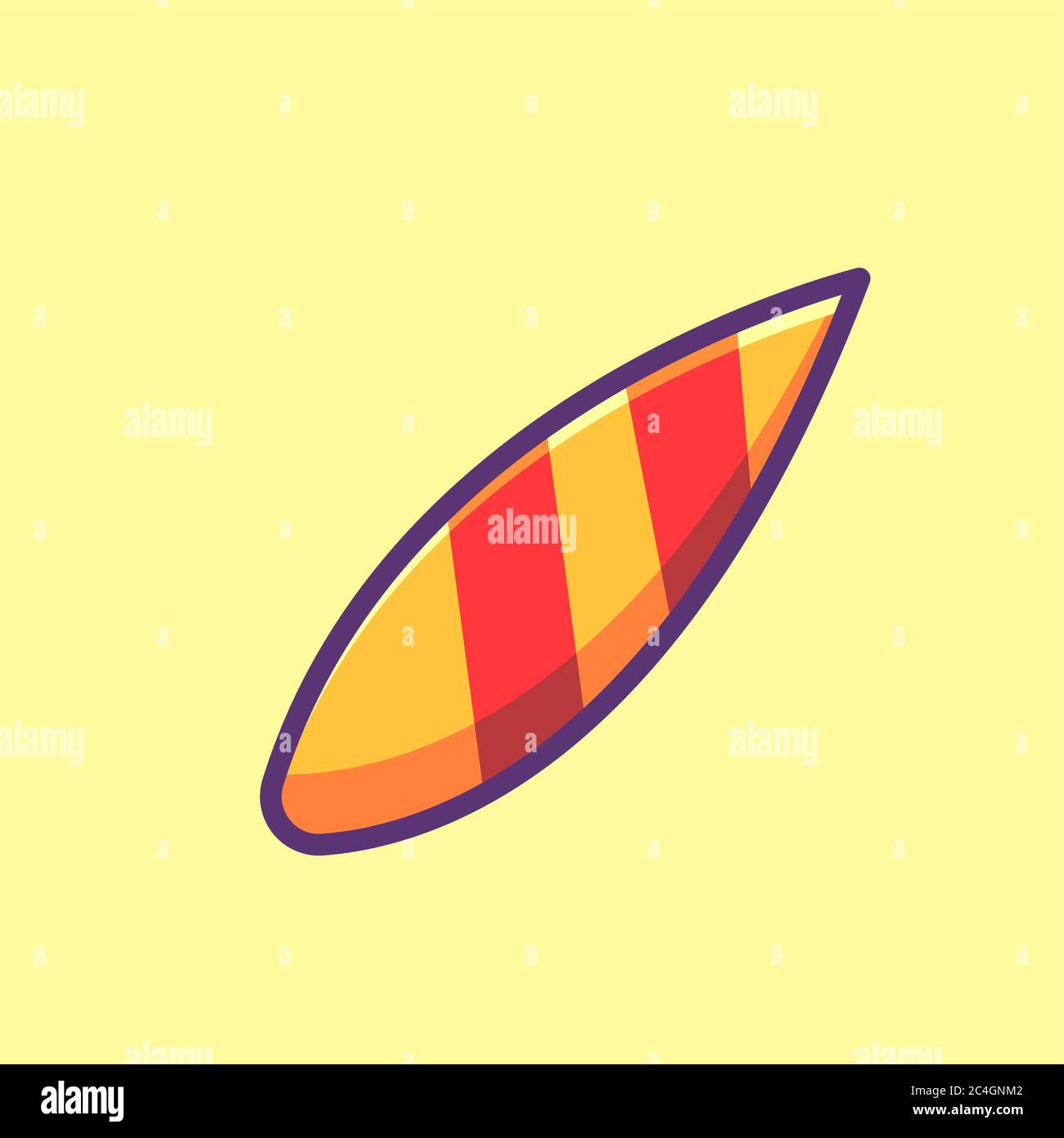 surfing board vector icon. summer icon concept Stock Vector
