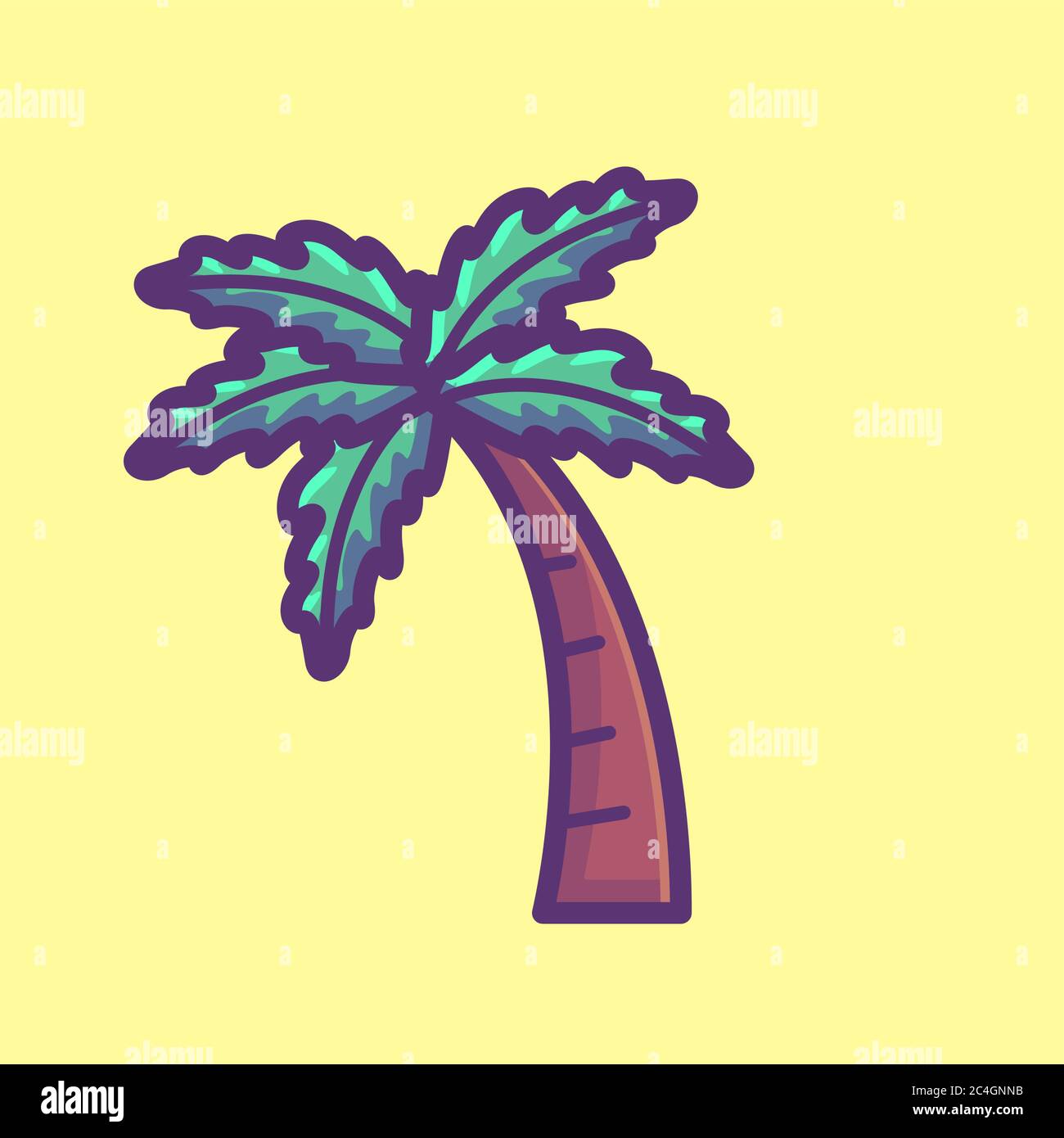 coconut tree vector icon. summer icon concept Stock Vector