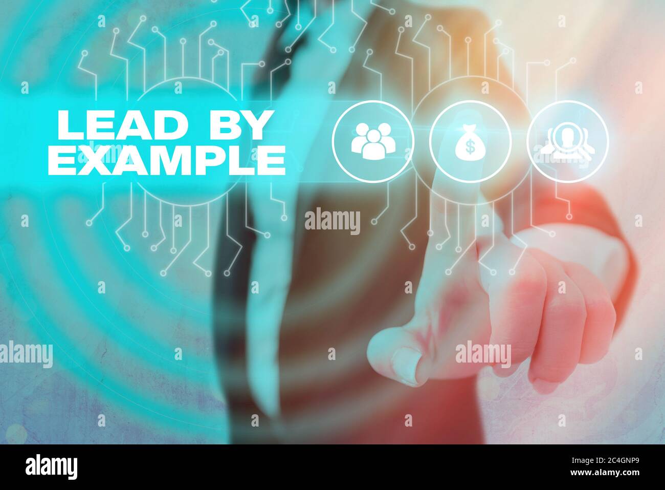 Writing note showing Lead By Example. Business concept for Be a role ...