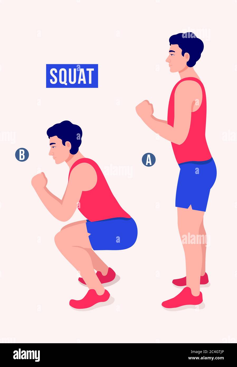 Workout squat Intense Squatting
