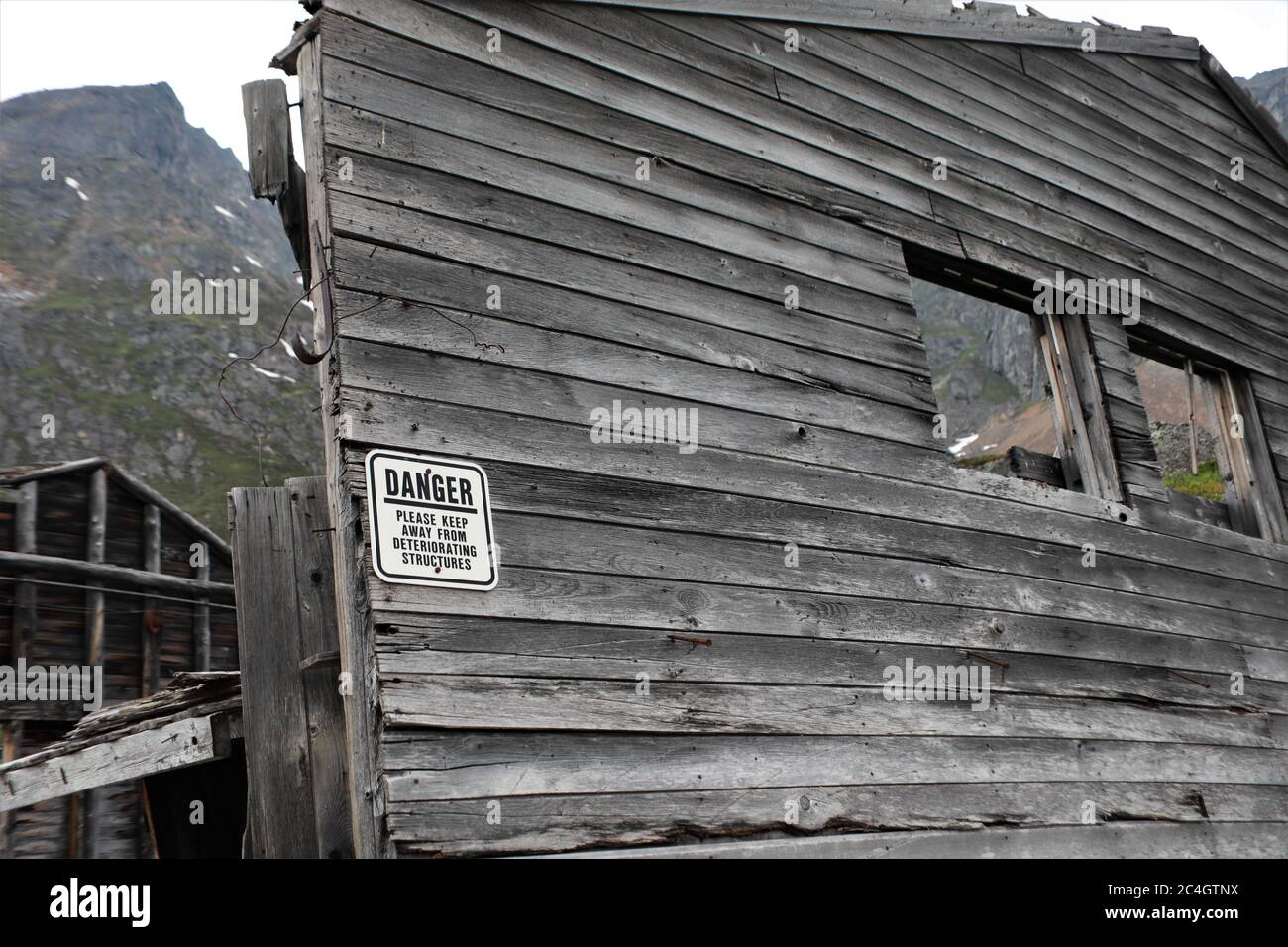 Abandoned Independence Mine at Hatcher Pass outside Wasilla Alaska which is a public park free Stock Photo