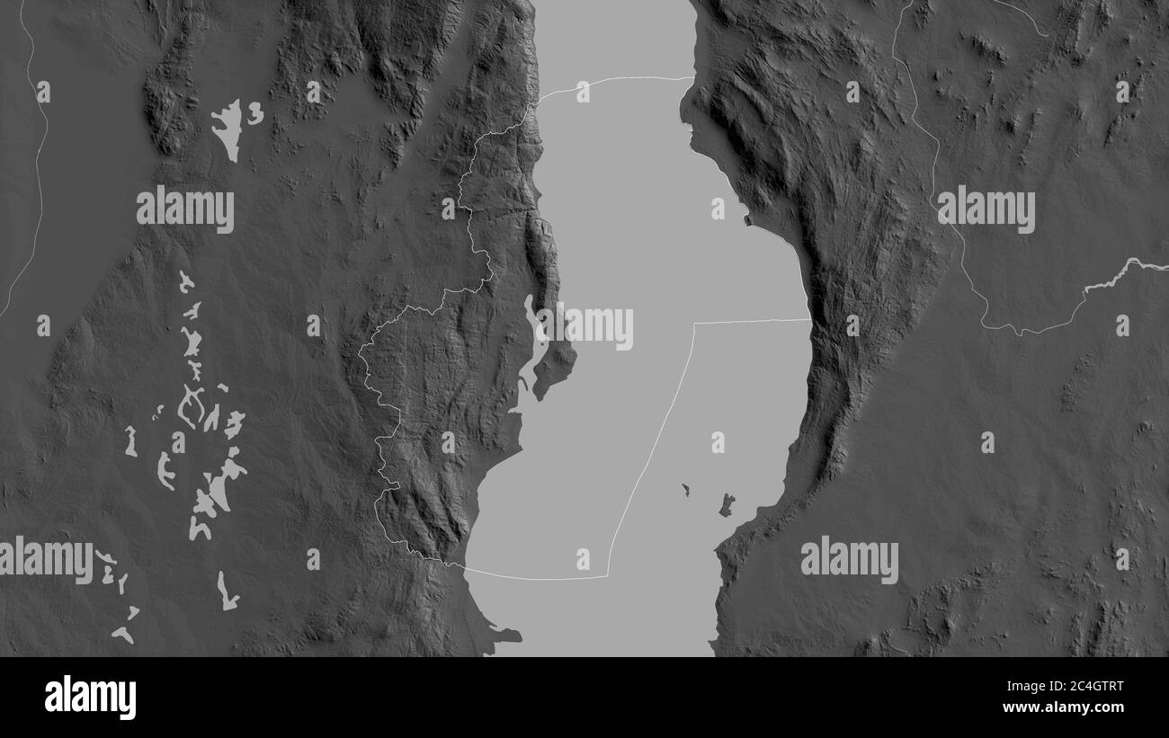 Nkhata Bay Malawi Map Nkhata Bay, District Of Malawi. Grayscaled Map With Lakes And Rivers. Shape  Outlined Against Its Country Area. 3D Rendering Stock Photo - Alamy