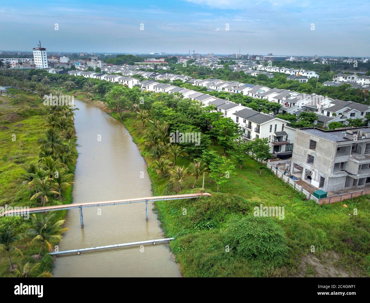 Ecopark urban Area, Hung Yen, Vietnam view from above Ecopark urban