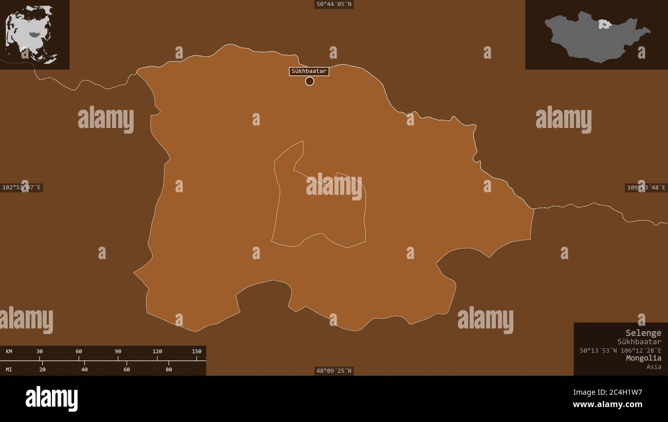 Selenge outline map hi-res stock photography and images - Alamy
