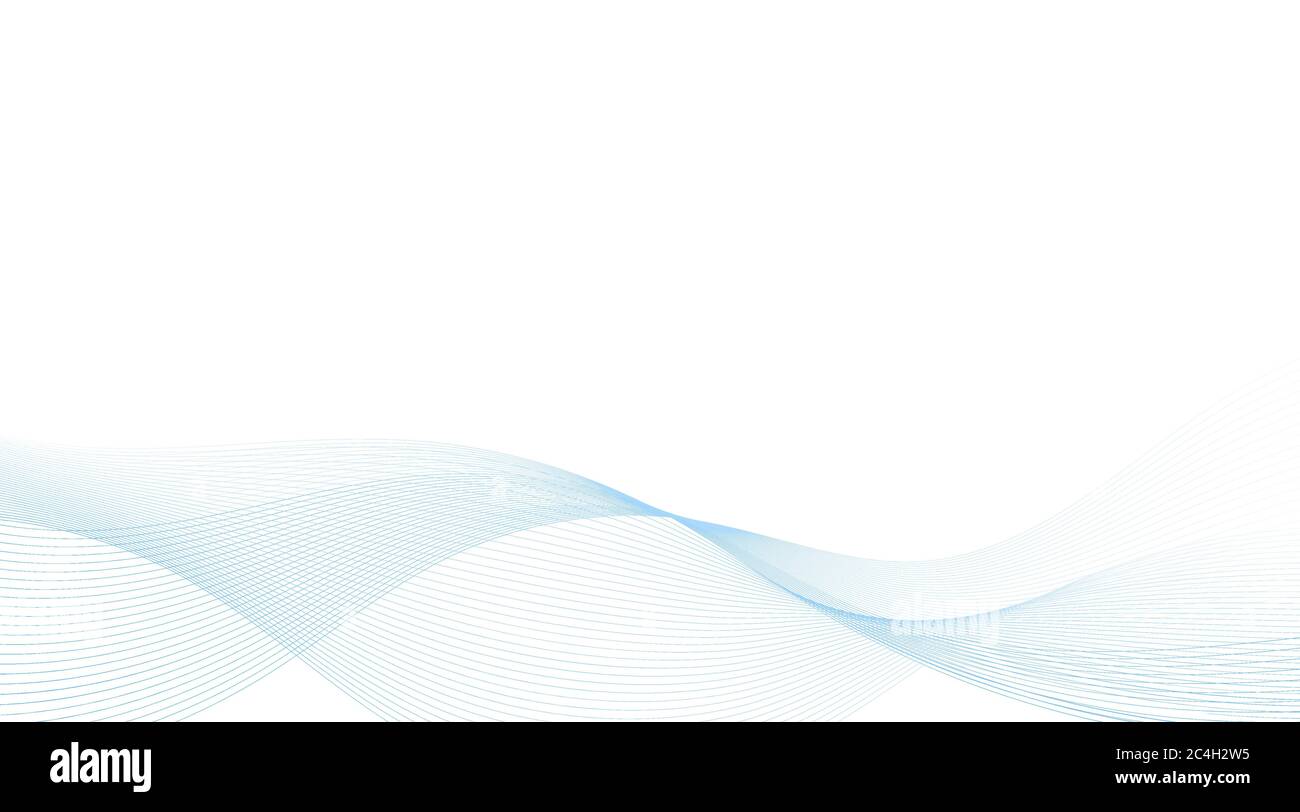 Light blue lines blend zigzag wave concept abstract background vector Stock Vector