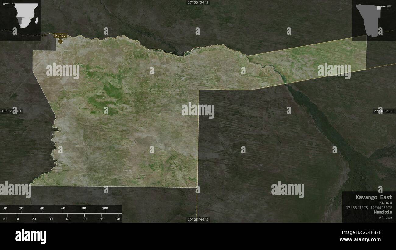 Kavango outline map hi-res stock photography and images - Alamy