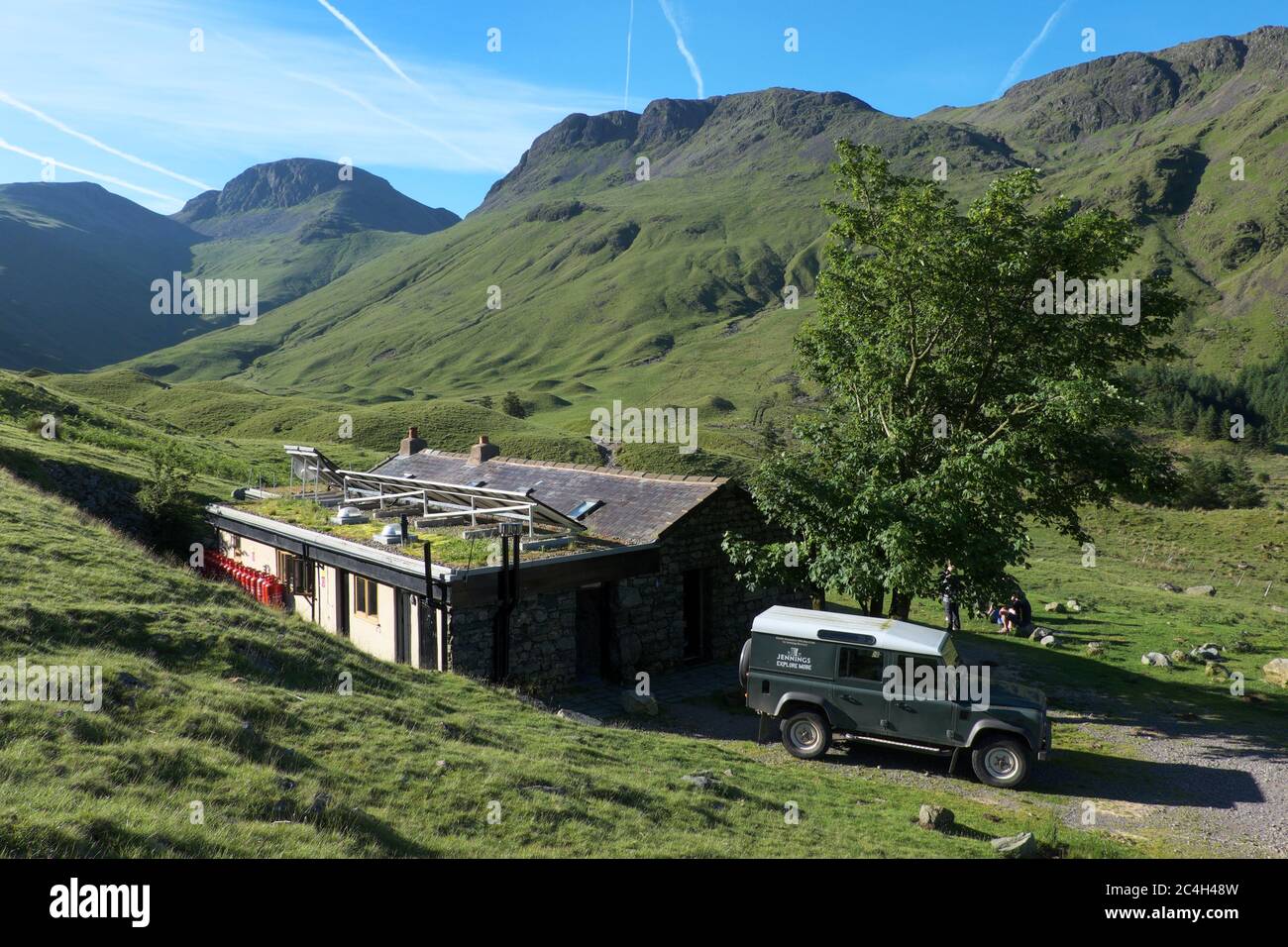 Black Sail Hut, one of the remotest youth hostels in England, close to the head of Ennerdale in the Lake District National Park Stock Photo