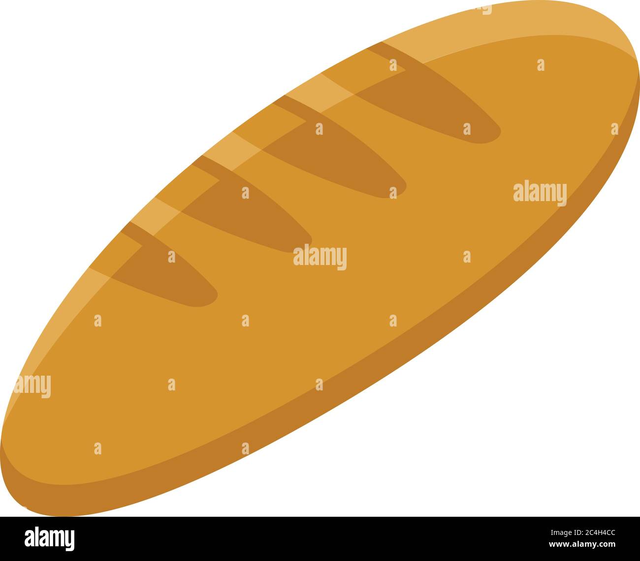 Fresh bread icon, isometric style Stock Vector