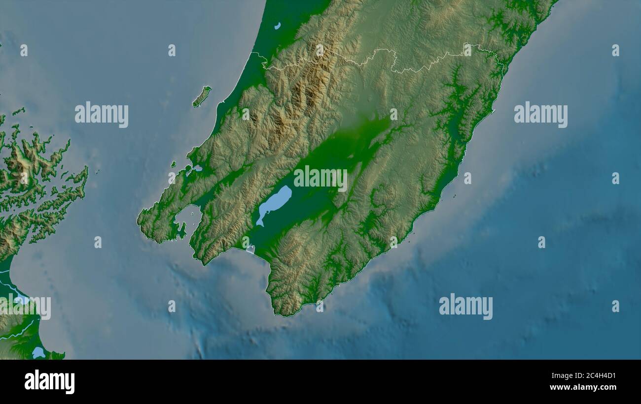 Wellington Rivers Wellington, regional council of New Zealand. Colored shader data with ...
