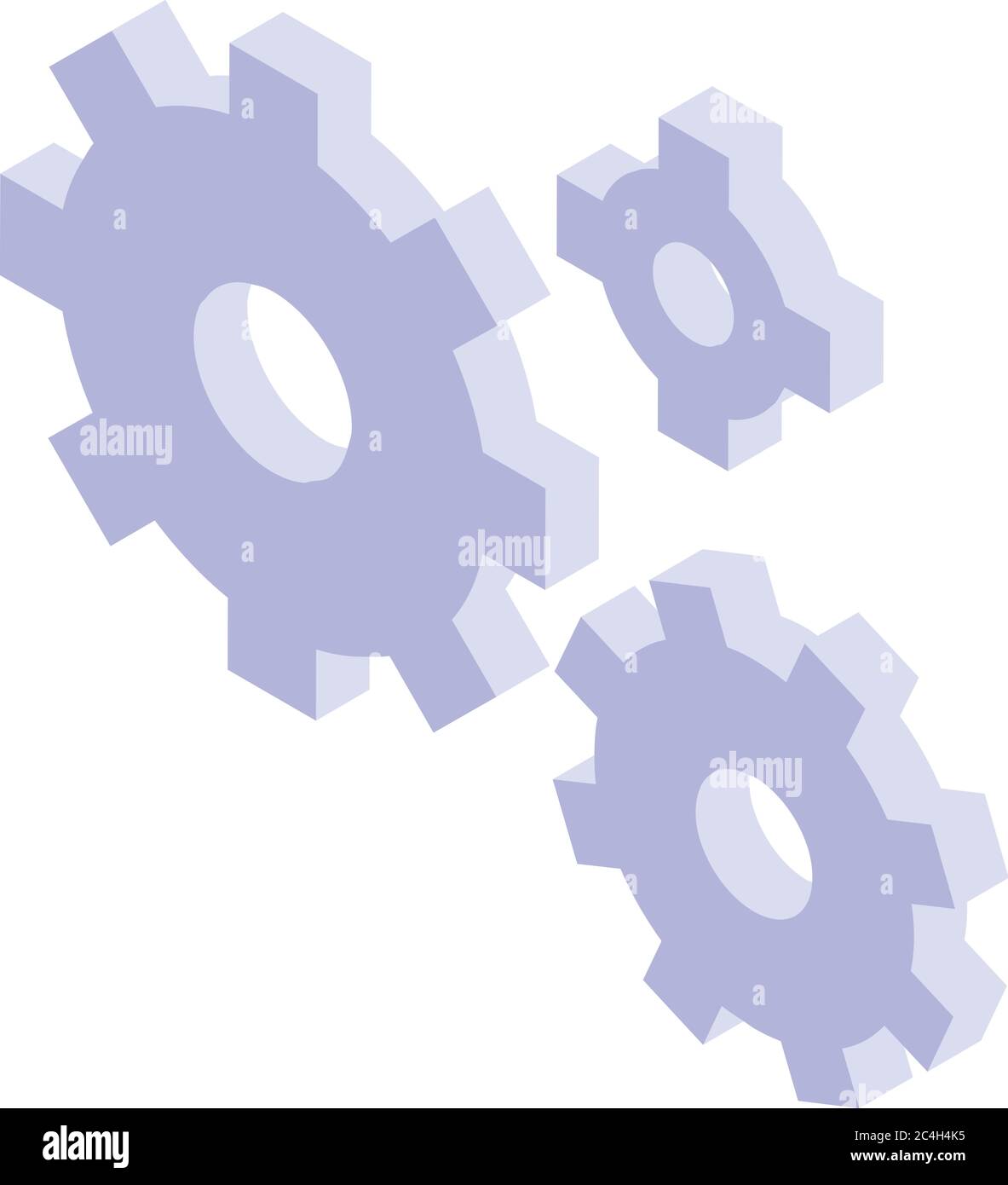 Gear system marketing icon, isometric style Stock Vector