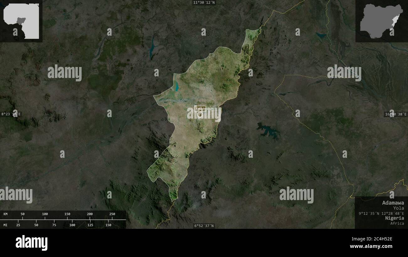 Adamawa outline map hi-res stock photography and images - Alamy