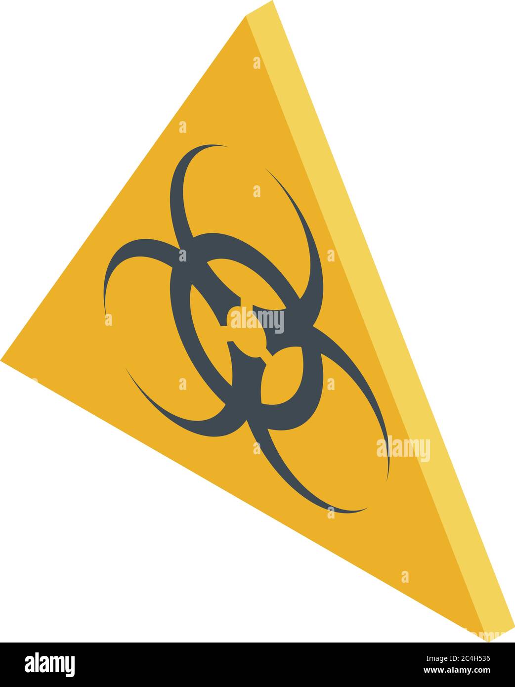 Biohazard sign icon, isometric style Stock Vector