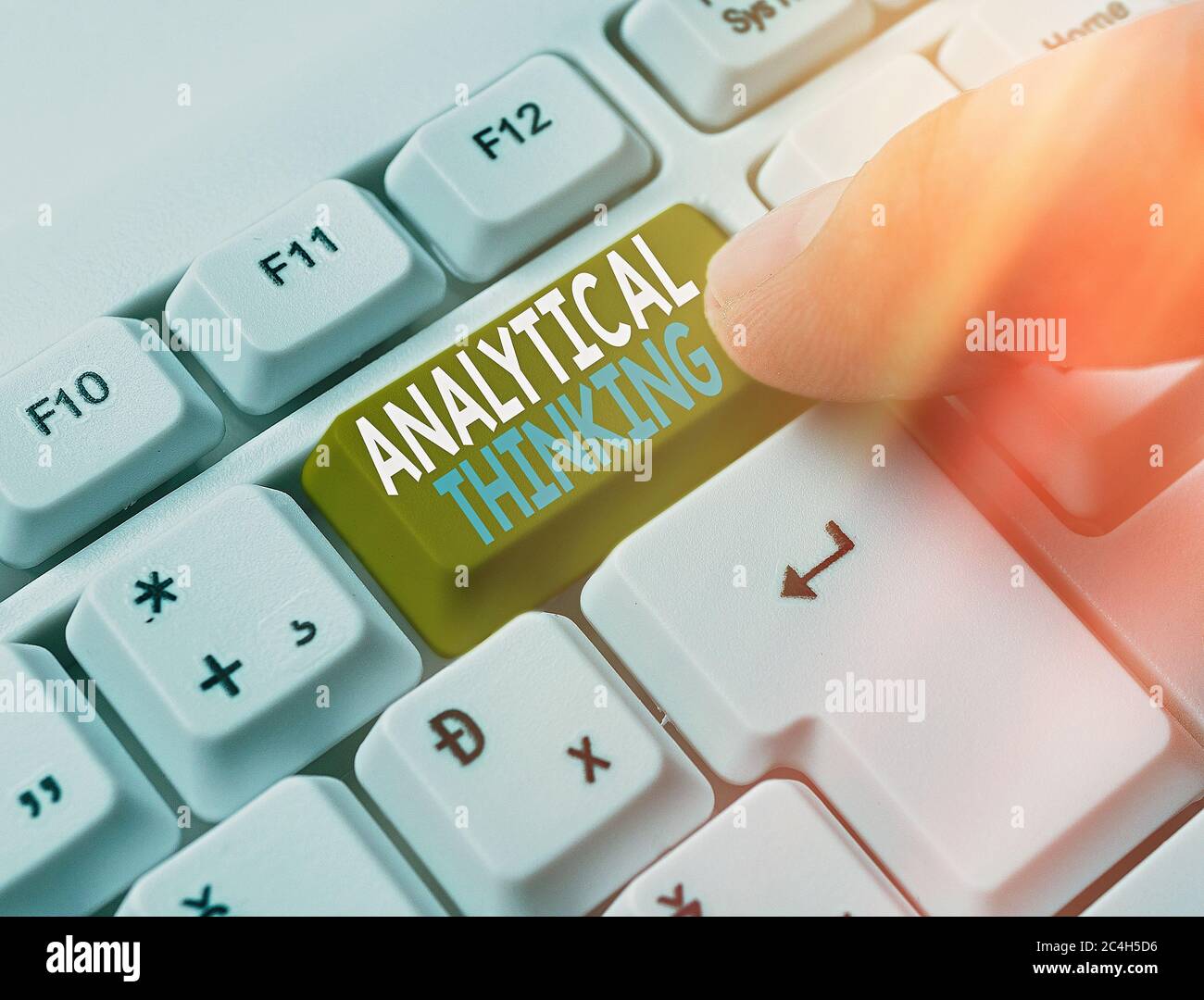 Writing note showing Analytical Thinking. Business concept for ...