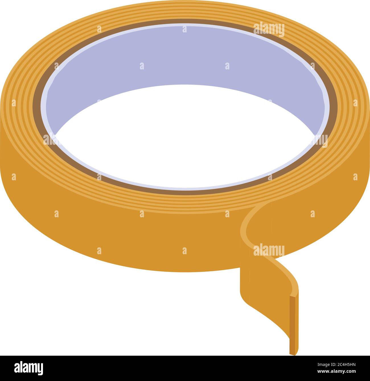 Construction scotch tape icon, isometric style Stock Vector