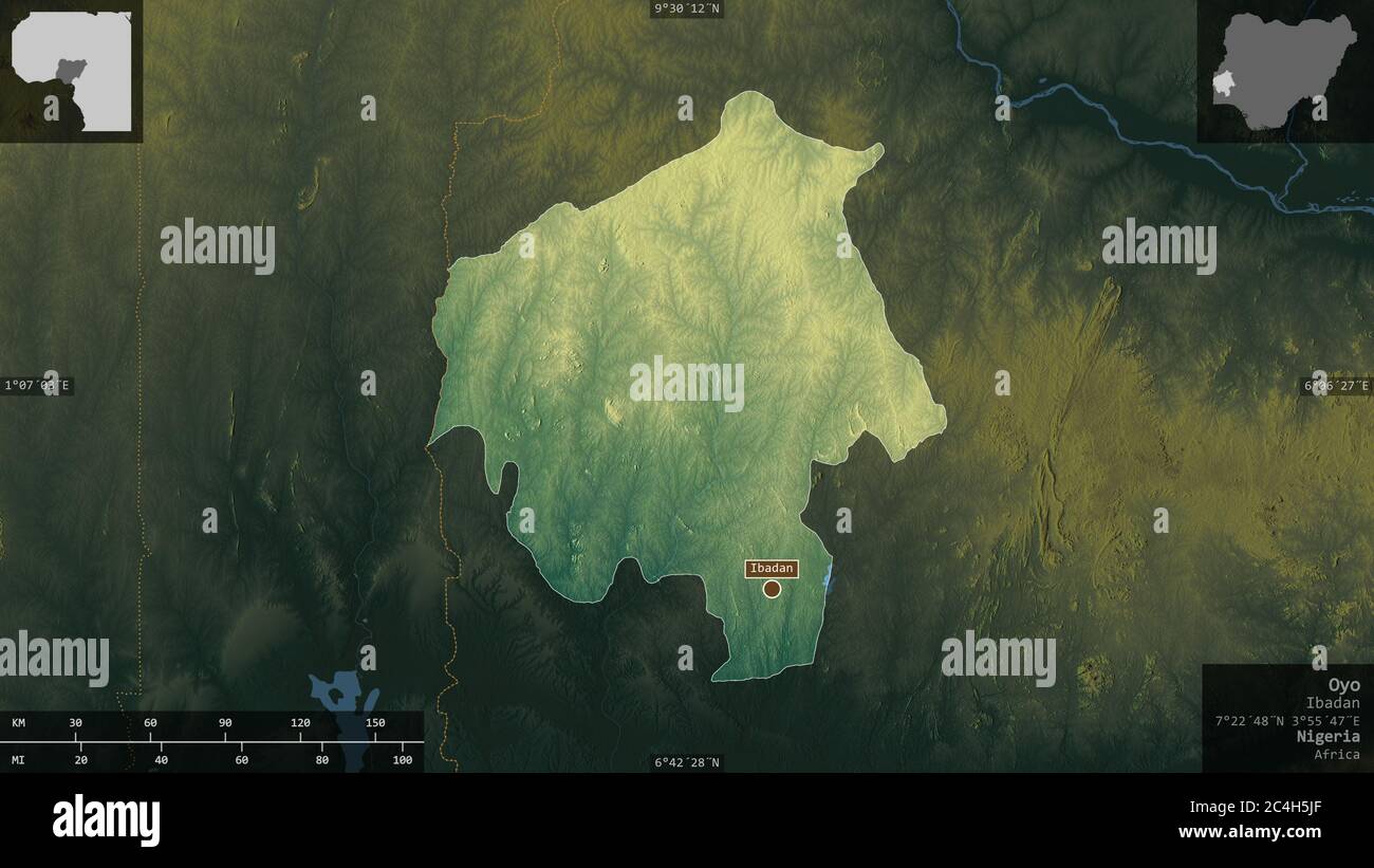 Map of oyo state hi res stock photography and images alamy