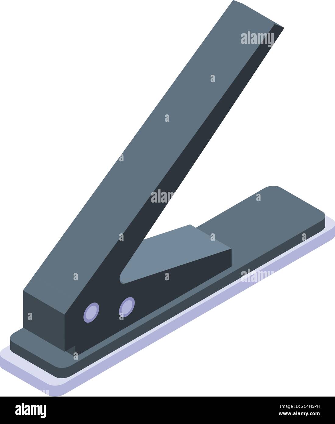 One hole puncher icon, isometric style Stock Vector