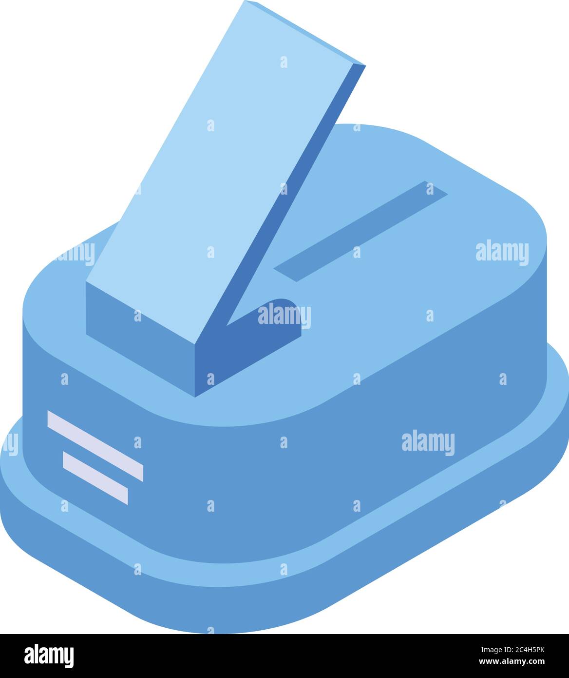 Clip hole puncher icon, isometric style Stock Vector