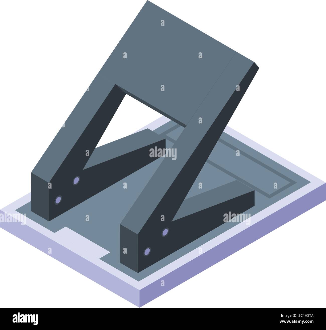 Black hole puncher icon, isometric style Stock Vector
