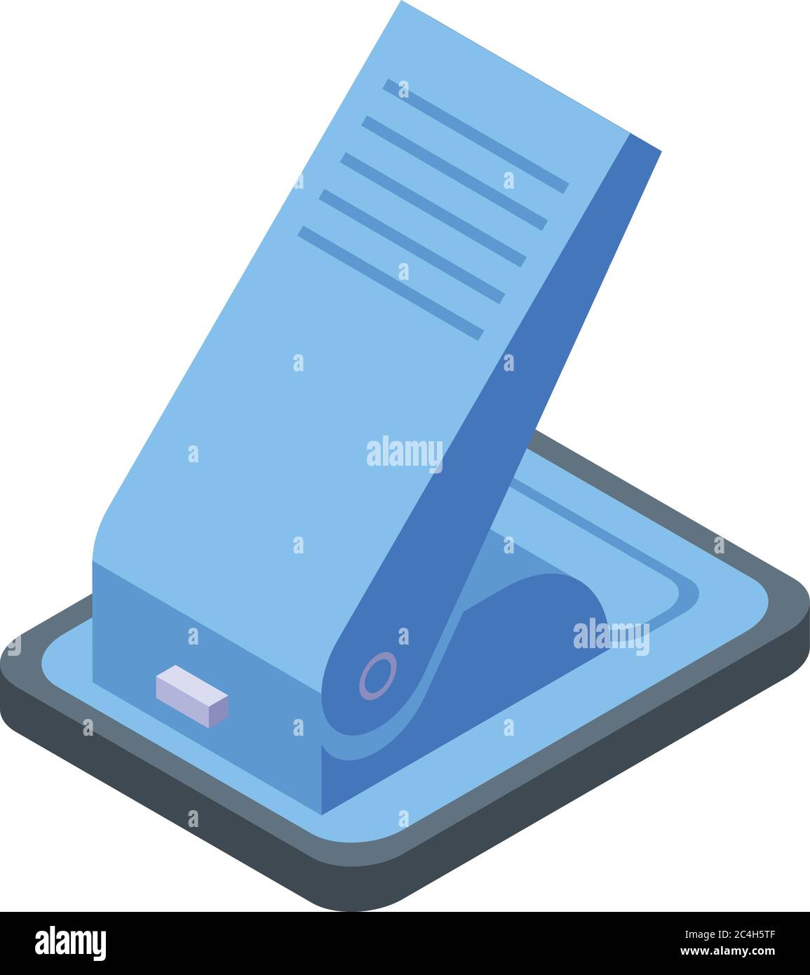 School hole puncher icon, isometric style Stock Vector