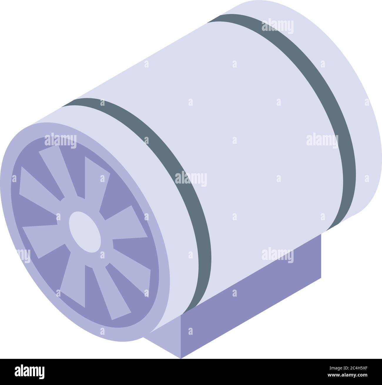 Ventilation tube icon, isometric style Stock Vector