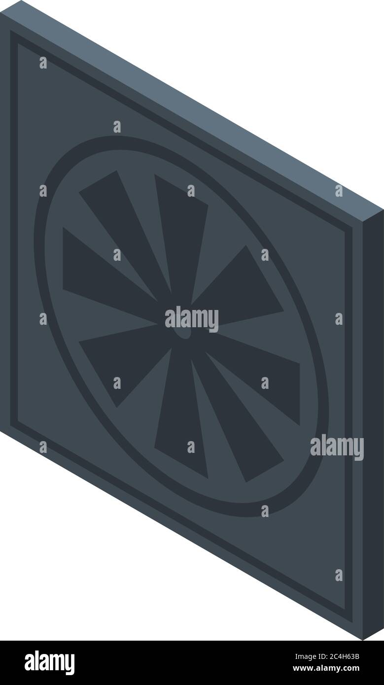 Ventilation icon, isometric style Stock Vector