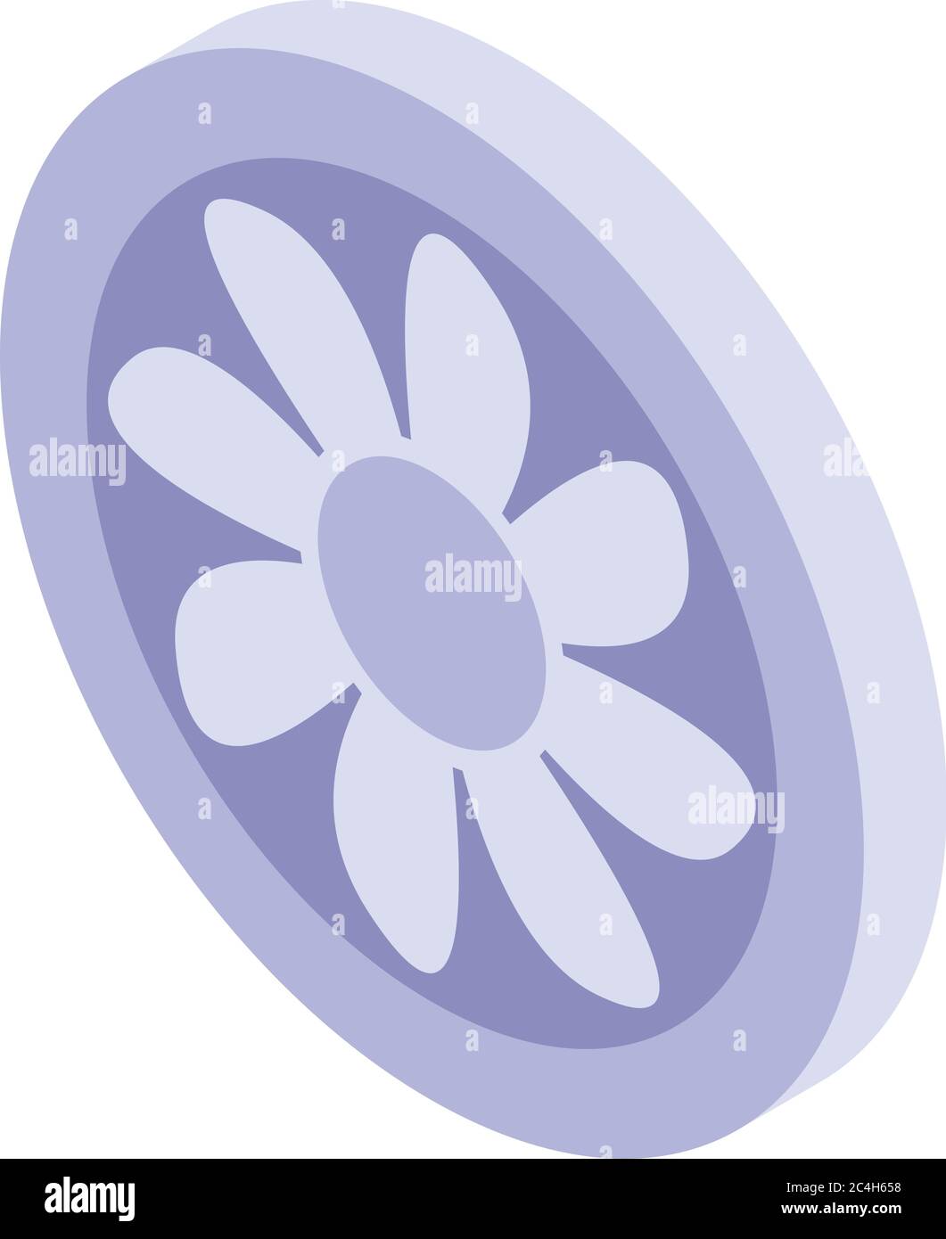 Ventilation fan icon, isometric style Stock Vector