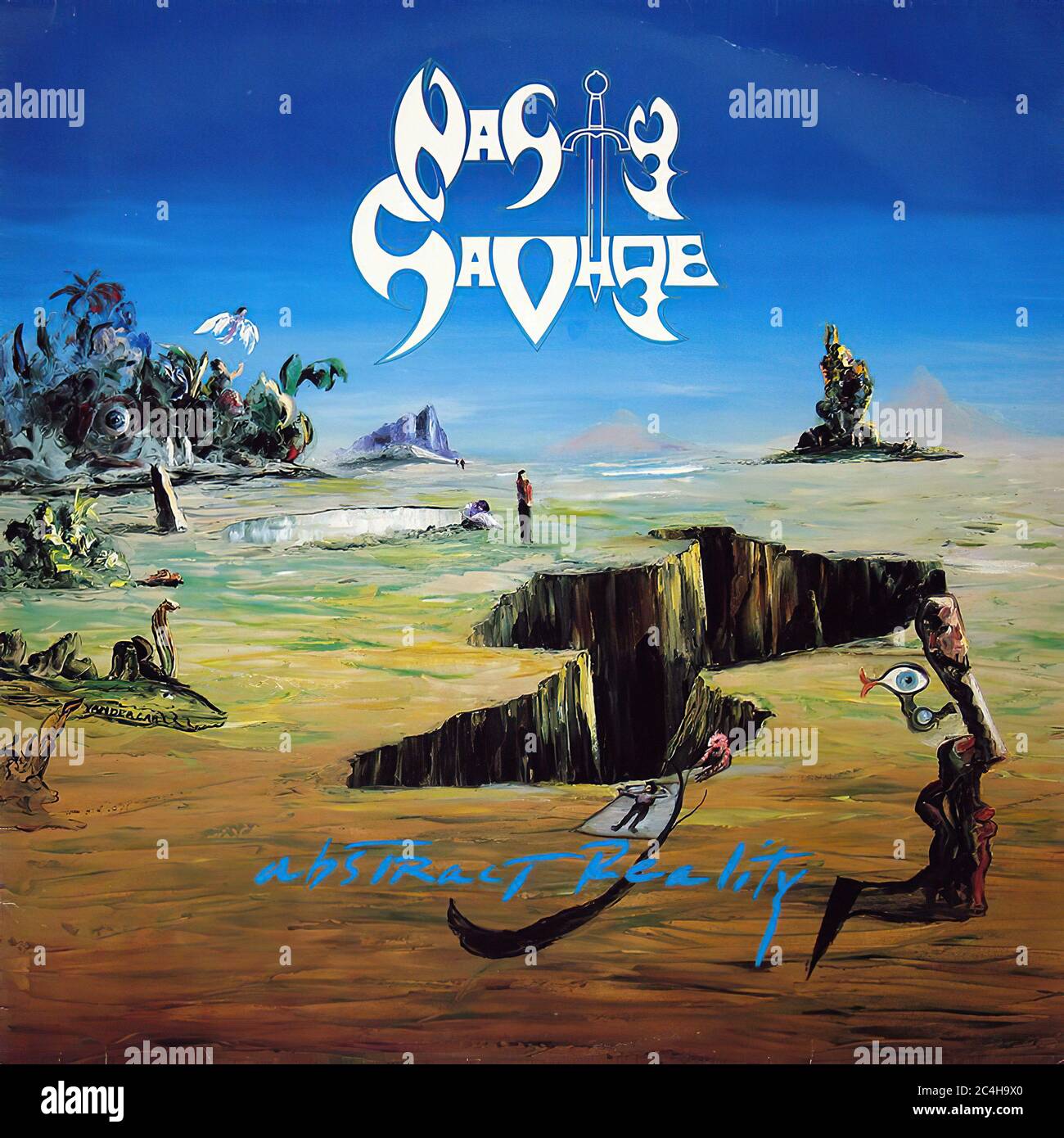 NASTY SAVAGE Abstract Reality - Vintage vinyl album cover Stock