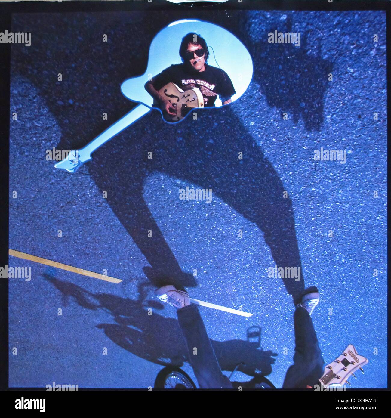 Neil Young Trans 12 Lp Vinyl Vintage Record Cover 02 Stock Photo Neil Young Trans 12 Lp Vinyl Vintage Record Cover 02 Stock Photo