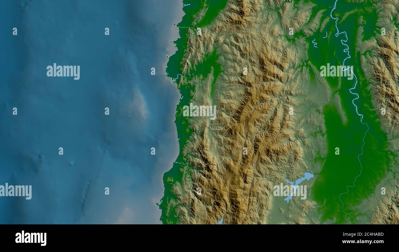 Ilocos Rivers Ilocos Sur, province of Philippines. Colored shader data with lakes and ...