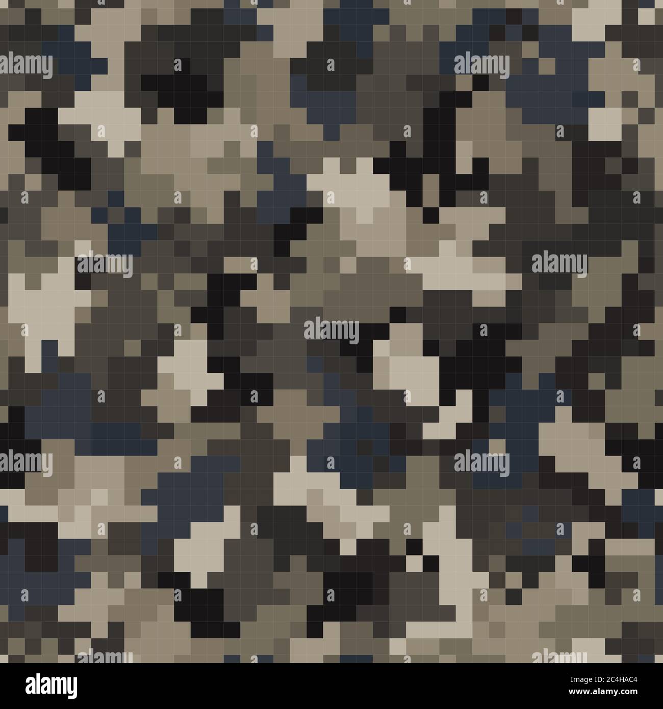 Military camouflage seamless pattern. Urban digital pixel style Stock ...
