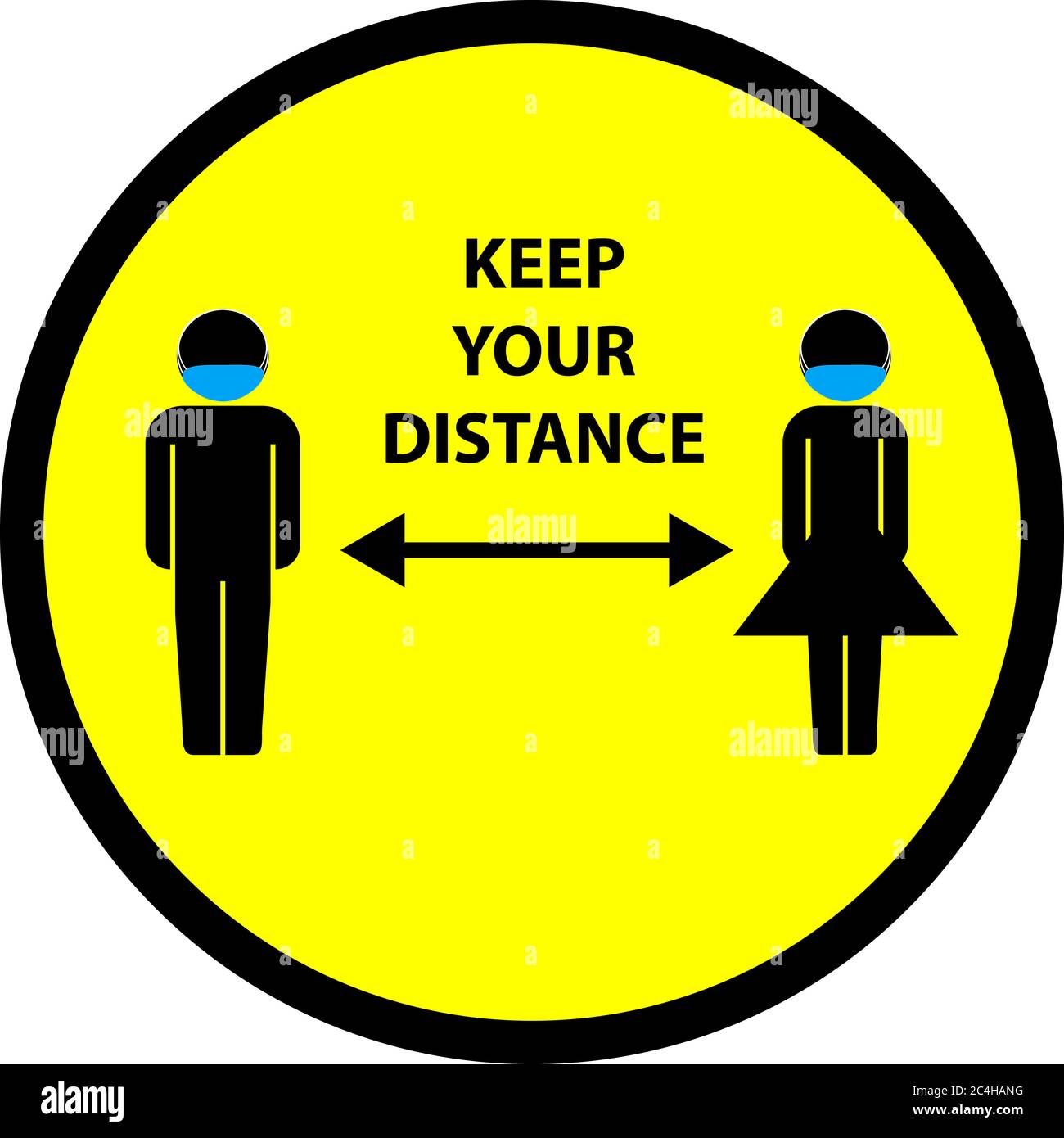 Keep a safe social distance Stock Vector