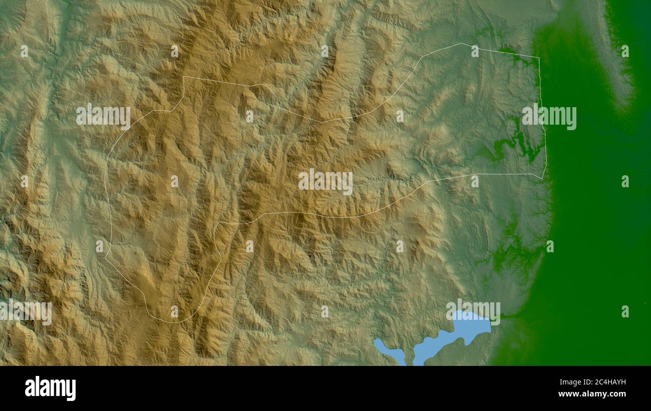 Mountain Province, province of Philippines. Colored shader data with