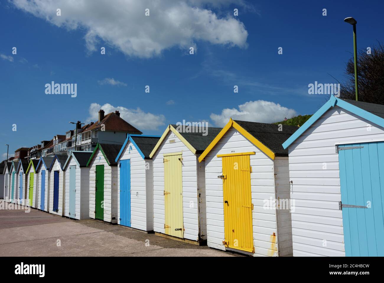 Panorama of the Promenade Broadsands Beach, Paignton, Devon, England