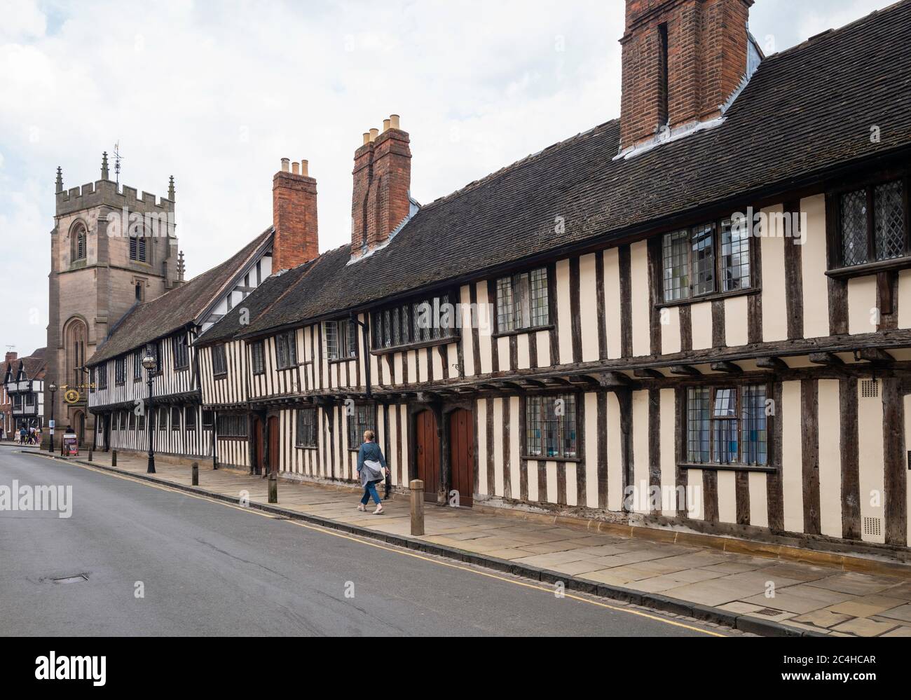 15th century almshouses, Stratford Guildhall, Shakespeare's schoolroom ...