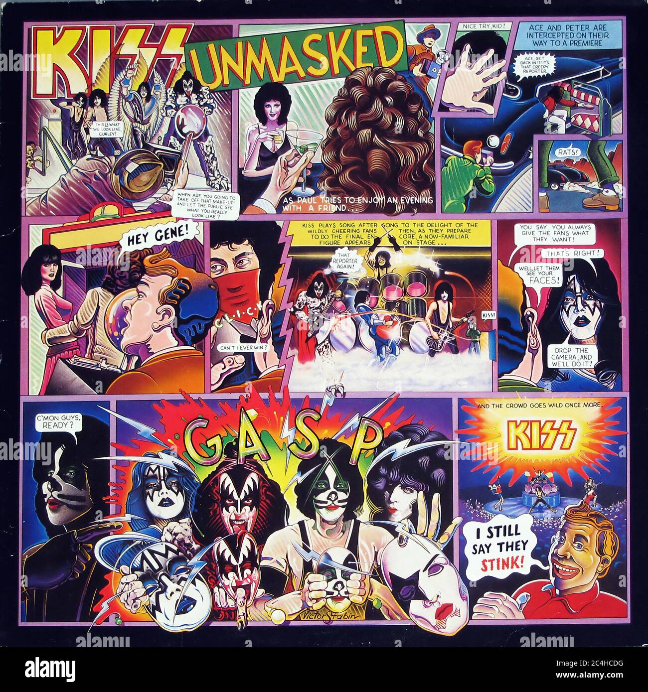 Kiss Unmasked  12'' Lp Vinyl -  Vintage Cover Stock Photo