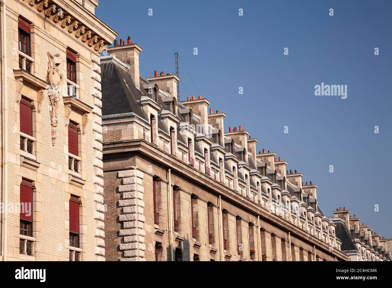 Roofline of buildings, Paris, France Stock Photo
