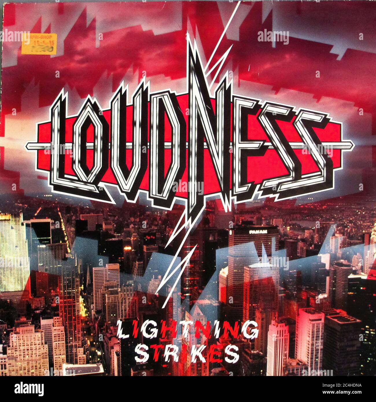 Loudness Lightning Strikes  12'' Vinyl Lp -  Vintage Cover Stock Photo