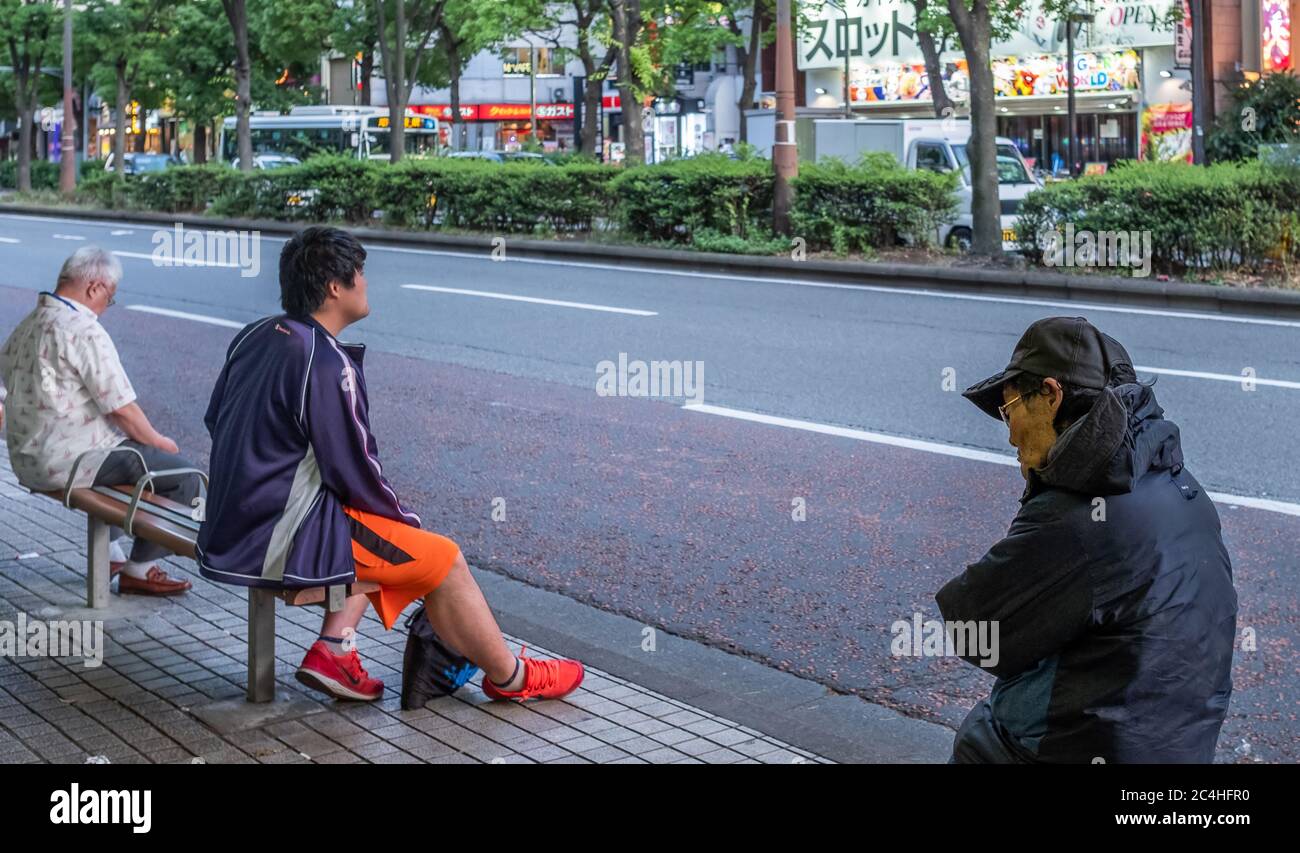 People in Kawasaki city street, Kanagawa, Japan Stock Photo -