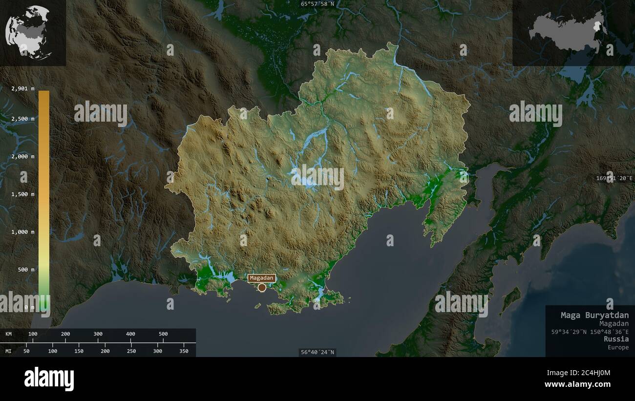 Maga Rivers Map Global Outline map of maga buryatdan hi-res stock photography and images - Alamy